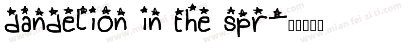 dandelion in the spr字体转换